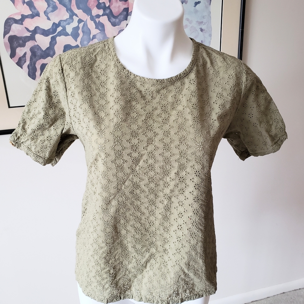 Kamiseta Khaki Top with Tie Back
